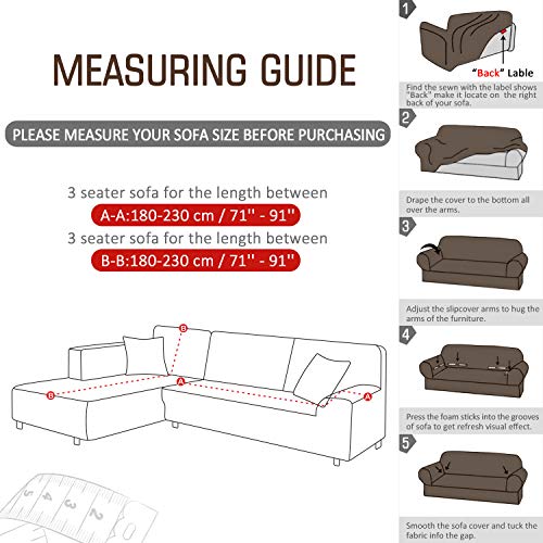 image for TAOCOCO Sectional Couch Covers 2pcs L-Shaped Sofa Covers Softness Furn