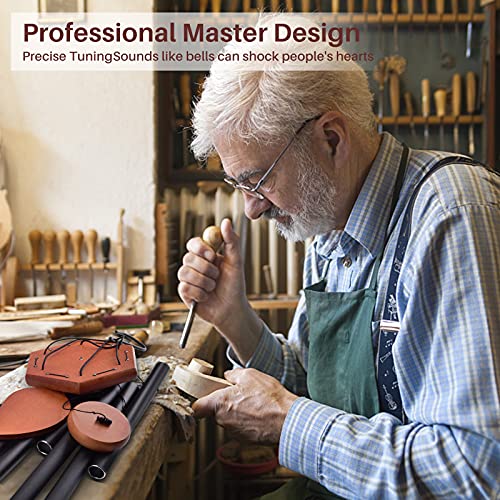 Tesecu Sympathy Wind Chimes For Outside Deep Tone, Memorial Wind Chimes For Loss Of A Loved, Large Wind Chimes With 6 Thicken Tubes & Hook, Outdoor Wind Chimes Gifts For Mother, Garden Decor(Black) #TOP5