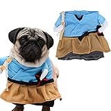 Pet Clothes Dog Halloween Costume Funny Samurai Upright Apparel Pet Cosplay Clothes Dress Up for...