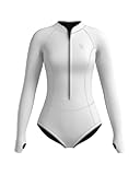 KMT Wetsuit for Women, Womens Long Sleeve Shorty Wet Suits 2mm Front Zipper Springsuit Surfing Surf-wear Diving Swimming Scuba One Piece