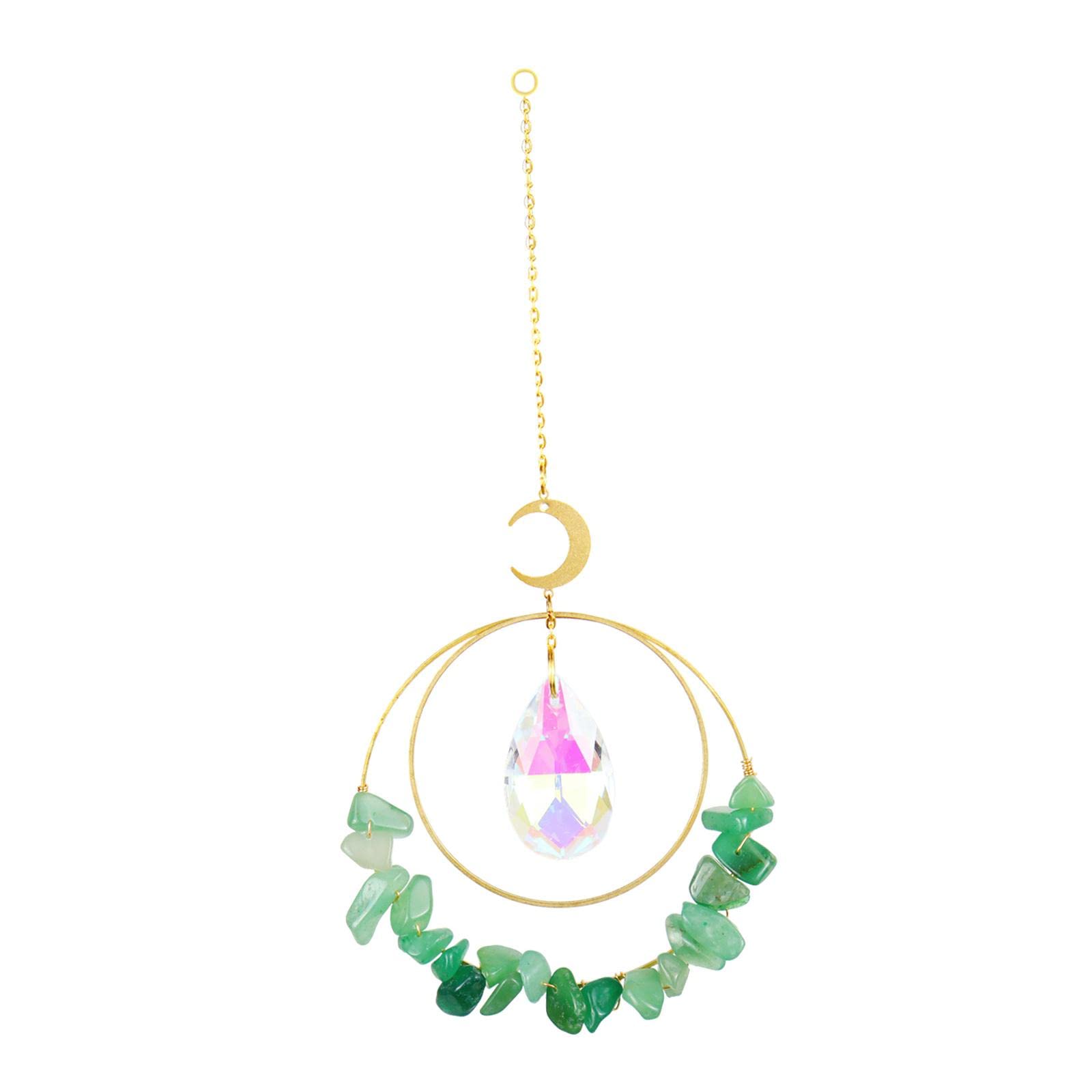 BNF® Crystal Suncatcher Window Hanging Decor Crystal Sun Catcher Wind Chime Decor GreenWind Chimes Garden cor Yard Garden Outdoor Living Home-image-36