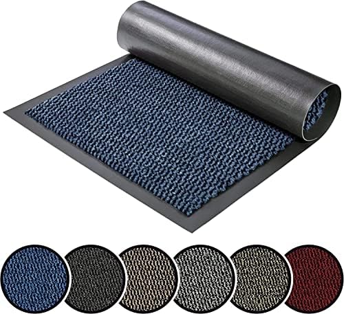 GULLAMBO Non Slip Door Mat  Indoor And Outdoor Door Mat Kitchen And Office Use Mat, Super Soft Absorbent Multicolor Barrier Mat, Machine Washable Entrance Rug (Grey, 40cm x 60cm)