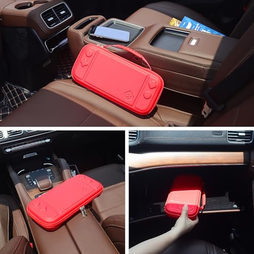 Funda delgada compatible con Nintendo Switch 2 estuche protector bolsa de transporte roja 3