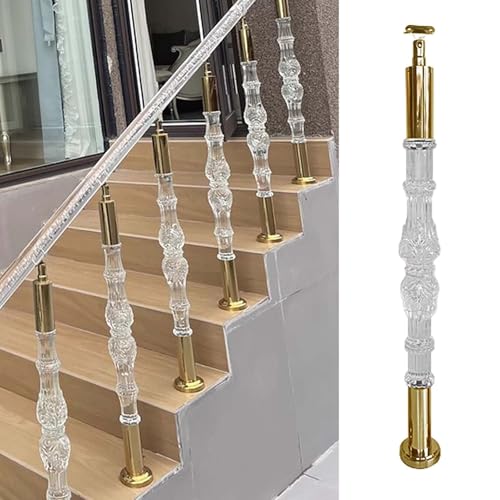 Balustres d'escalier intérieurs en acrylique pour sécuriser une rampe sans assombrir l'espace