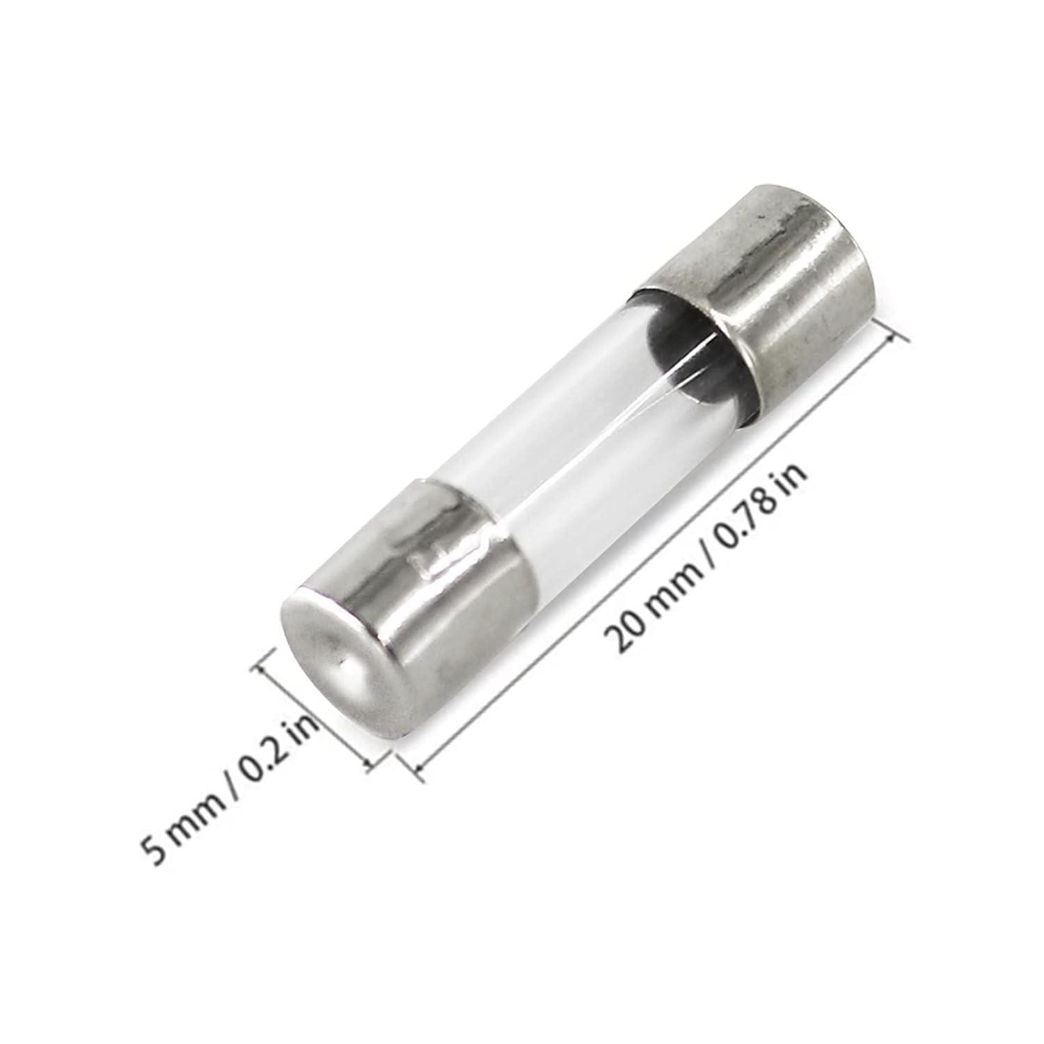 Fuse 100Pcs/Set 5x20mm Quick Blow Glass Tube Assorted Kits,Fast-Blow Fuses 0.2A .5A 1A 3A 8A 10A 15A 20A(1a 100pcs)