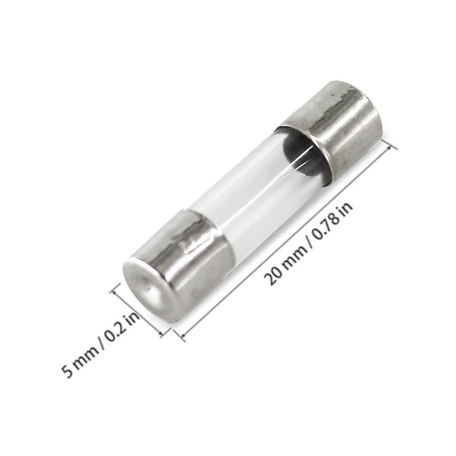 Sicherung 50 Teile/LOS 10 Arten 5x20mm Schnelle Glassicherungen Kit im Paket 0.2A .5A 1A 3A 8A 10A 15A 20A/250V 5 * 20mm Versicherungsrohr(10 Value Each 5pcs)
