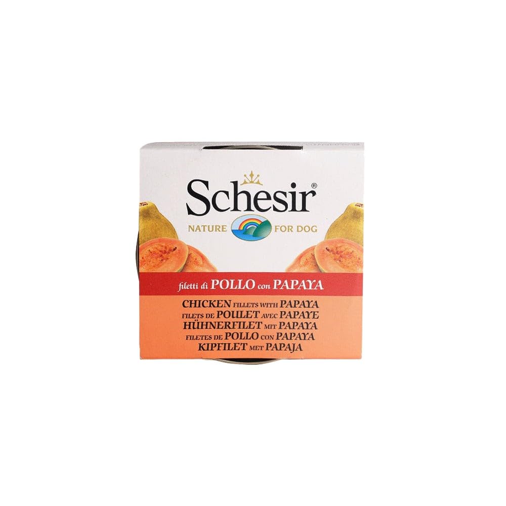 Schesir Dog Can Chicken Fillets With Papaya For 150 Gm, C370