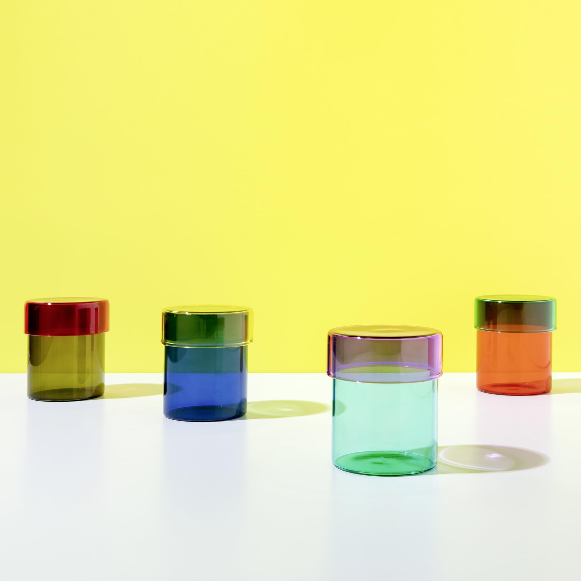 Set di barattoli in vetro Remember Cosima - Set di 4 pezzi in vetro - A 9 cm, Ø 7,5 cm