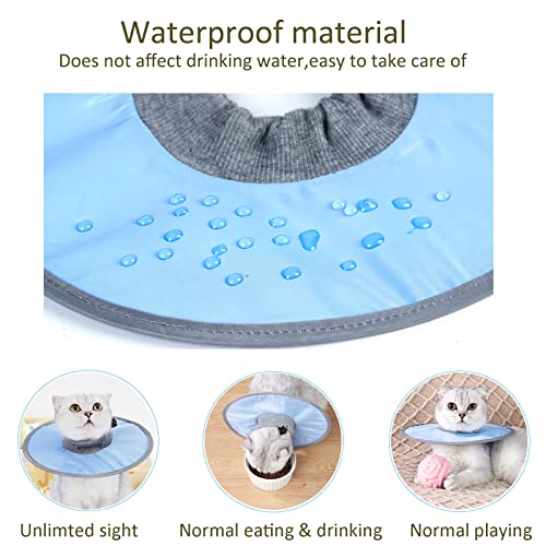 Waterproof Cat Recovery Collar, Adjustable Pet Cone Collar, Protective Cat Neck Cones To Stop Licking Wounds, Lightweight Kitten Cones After Surgery, Elizabethan E Collar For Cats, Small Dog, Puppy #TOP2