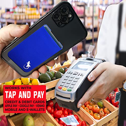 image for Gecko Travel Tech Gecko Blue Sticky Card Holder for Phone Case - Adhes