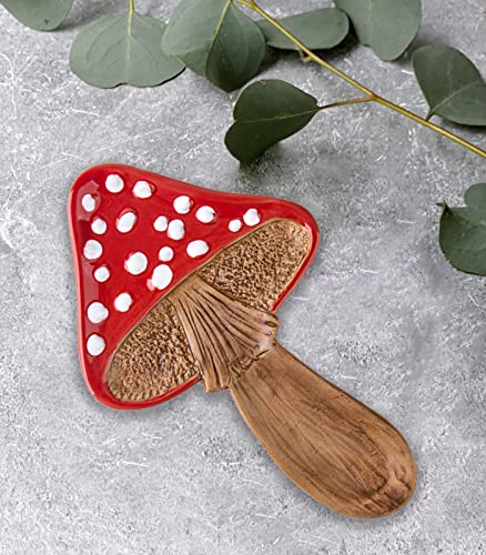 Spoon Rest Spoon Holder For Stove Top Cute Mushroom Spoon Rest For Kitchen Counter Ceramic Spatula Holder Utensil Rest #TOP6