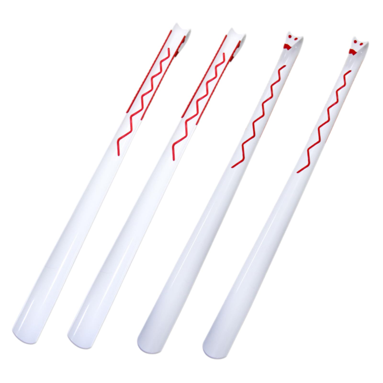 Enigmaire Women's White (4Pcs) Shoe Horn,Shoe Horn Long Handled,Long Shoe Horn,Extra Long Shoe Horns,Plastic Shoehorn,Easy To Carry,Reduces The Need For Bending Over,Compatible With All Types Of Shoes And Boots