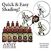 The Army Painter Miniature Paint Set with 11 Nontoxic Quickshade Washes in Dropper Bottles, Rich Pigment Fluid Acrylic Army Painter Speed Paint Washes - Miniature Painting Kit For Model Figure