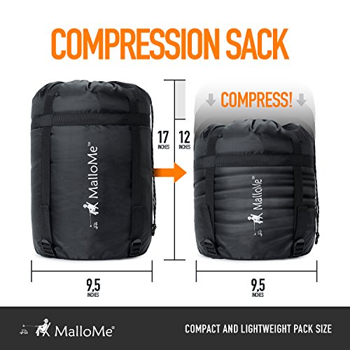 MalloMe Sleeping Bags for Adults & Kids Ultralight Backpacking Sleeping Bag for Hiking Cold