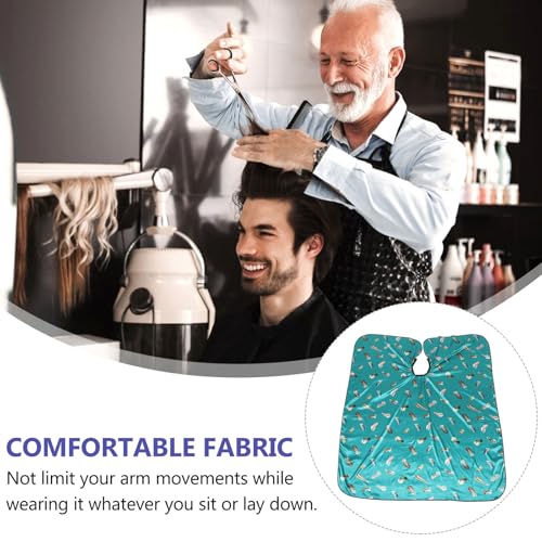 Capa de barbero para hombres y mujeres, capa de peluquería verde para estilismo, bata para corte de cabello para adultos, adecuada para uso profesional y doméstico miniatura 3