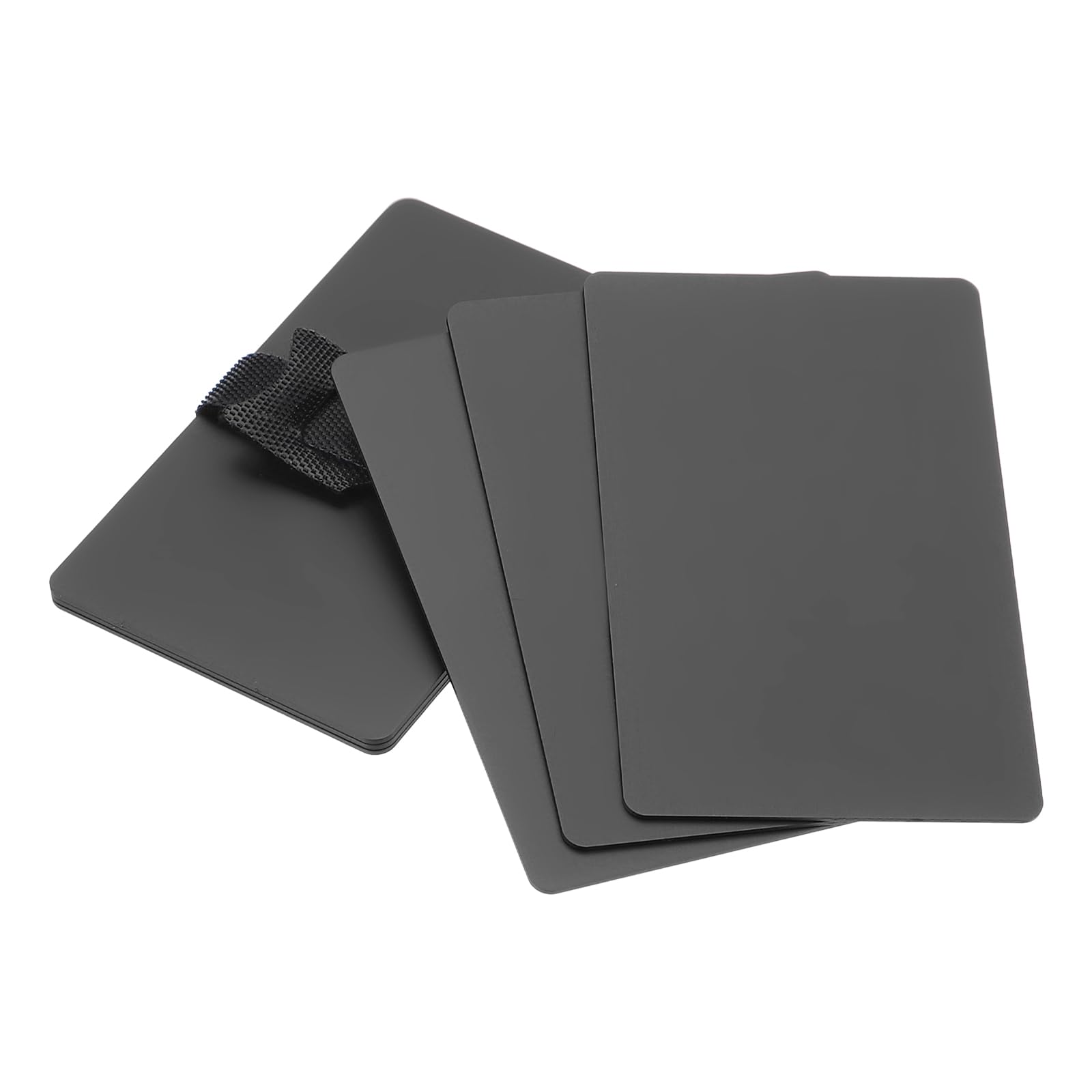 PATIKIL Metal Business Card 1mm Thick 3.4x2.1 Inch, 6 Pcs Anodized Aluminum Blank Laser Engraving Cards with Cable Ties for Multipurpose House Office