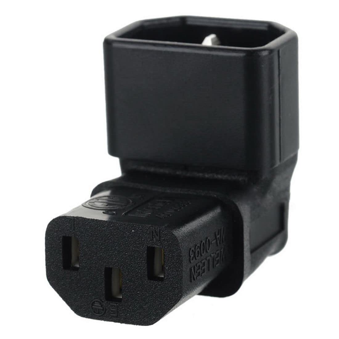 ChenYang IEC 60320 C14 maschio a C13 femmina 90 gradi UP adattatore connettore di estensione di alimentazione angolare 10A 250V per monitor/computer/PDU chassis