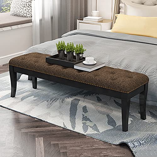 Tabouret de canapé rectangulaire marron de qualité supérieure pour salon moderne