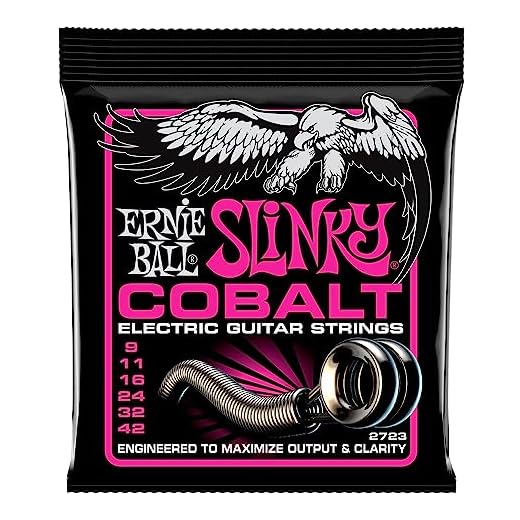 Ernie Ball Super Slinky Cobalt Electric Guitar Strings, 9-42 Gauge (P02723)