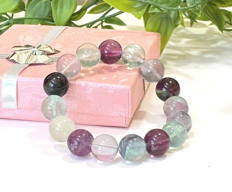 Bracelet multicolore en fluorite naturelle pour le yoga