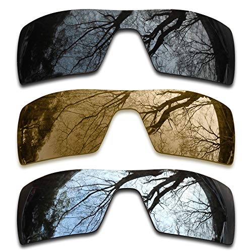 ToughAsNails 3 Pair Polarized Replacement Lenses for Oakley Oil Rig Pack-SBS3