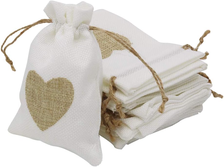 Hessian Bags with Heart