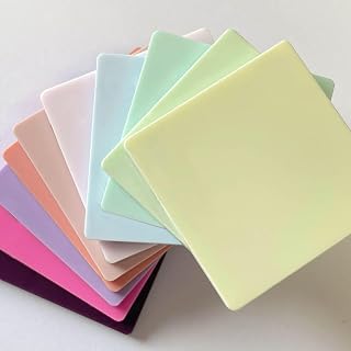 10 Colors Cell Cast Acrylic Sheets 1/8inch (3mm) 8x12 200x300mm Laserable Plexiglass Sheets Plasitc Board for Laser Cutting Engraving DIY Project Craft Picture Frames Sign Weding invitaton