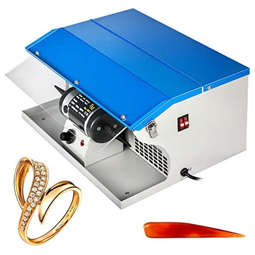 VEVOR Polishing Buffing Machine 200W Jewelry Buffing Machine 110V Jewelry Polishing Tool Dust Collector with Light Table Top Jewelry Buffer Polisher
