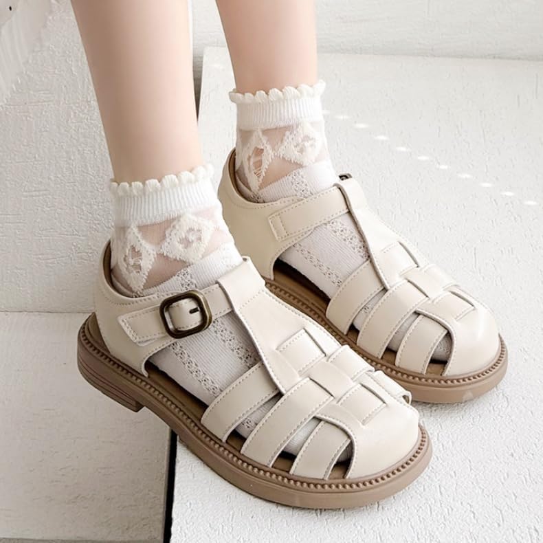 Toddler Baby Girl Lace Mesh Crew Socks, Princess Mary Jane Dress Socks, 10 Pairs - Image 8