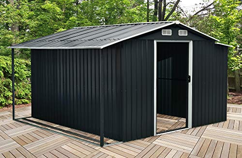 Zelsius Gerätehausanbau | 303 x 156/146 x 42 cm | anthrazit | für Zelsius Gerätehaus mit den Maßen: 300 x 250 cm – Bild 4