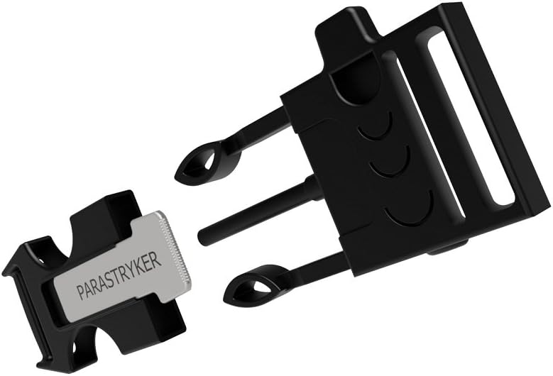 Survival Tool Emergency Preparedness Buckle that contains whistle, flint, cutter knife for Paracord bracelet or belt for hunting, boating and camping