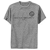 Marvel Hawkeye Bishop Security Logo Boys T-Shirt, Charcoal Heather, Medium