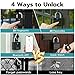 Foxlock Smart Lock Combination Padlock, Fingerprint Gate Lock with Codepad, Biometric Keyless Combo Lock with Bluetooth APP, Waterproof for Storage Unit Outdoor Fence Gate Shed Gym Locker