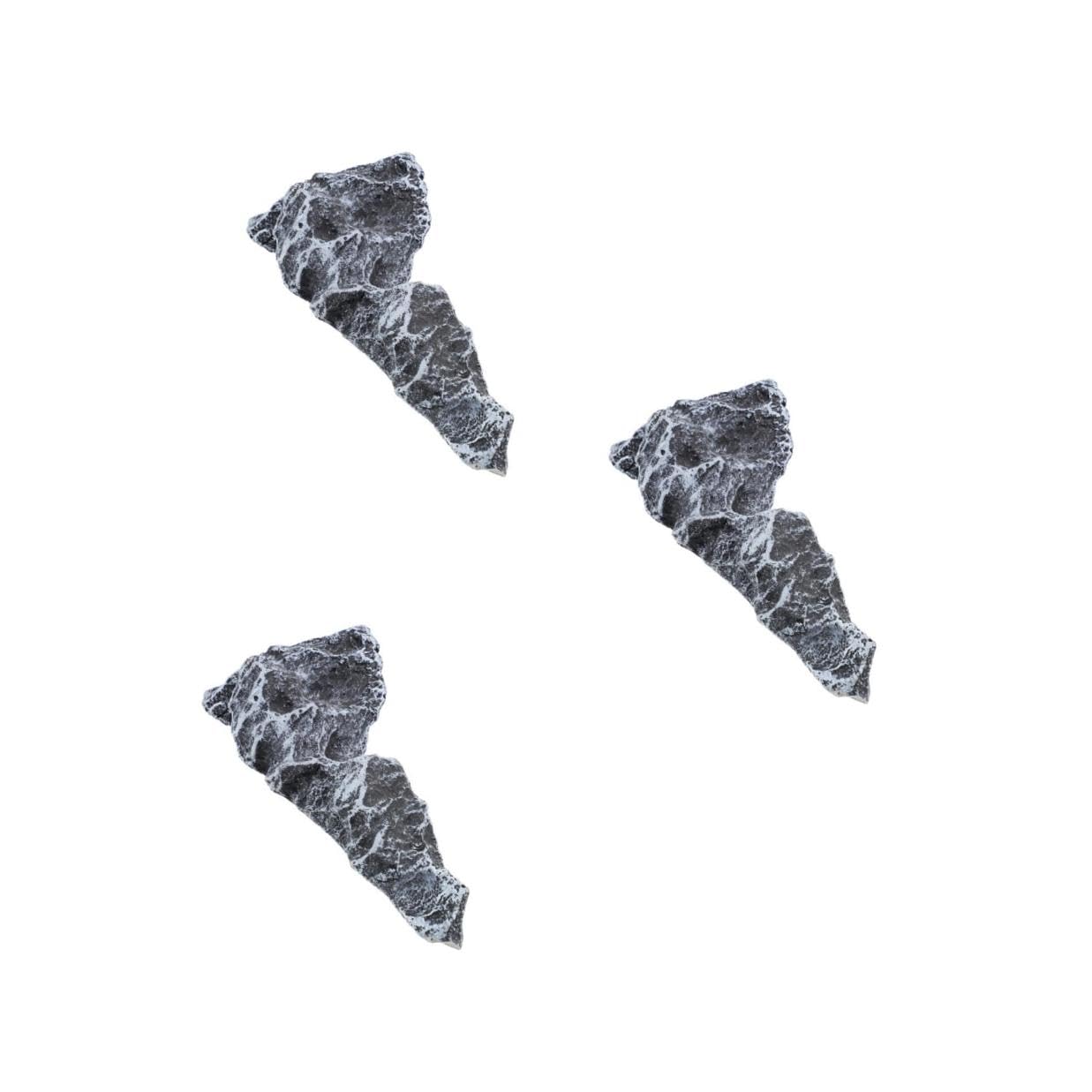 3 Piezas Decoración Artificial de Roca para Acuario Figura Falsa para Jardín Zen y Bonsái Accesorio Fotográfico Durable con Acabado y Gestión de Luz