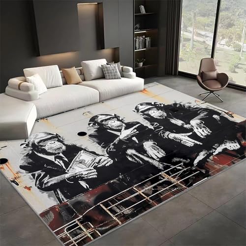 Tapis lavable en machine antidérapant et résistant pour salon - 4