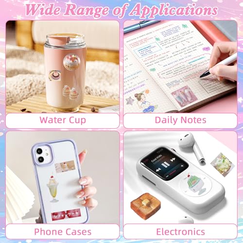Image of 650Pcs Cute Scrapbook Stickers Travel Y2k Japanese Sticker Book for Adult Kawaii Korean Stickers for Journaling Aesthetic Sticker Food Glitter Heisei Retro Decor for DIY Crafts Junk Journal Gifts Pink