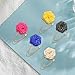 5Pcs Multicolor Rose Flower Lapel Pins for Men Handmade Satin Flower Lapel Pin for Men Suits Fashion Jewelry with Hanging Tassel Chain Brooch Pin Men's Suit Wedding Party Groom Accessories (Color 2)