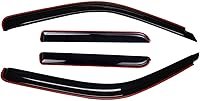 Lightronic Smoke In-Channel Rain Guards for 2001-2007 Chevy Silverado GMC Sierra Crew Cab, Avalanche Suburban Yukon XL - Easy Fit 4pcs