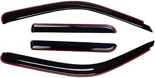 WV194355 In-Channel Rain Guard, Dark Smoke 4-Pieces Set for 2002-2006 Chevrolet Avalanche & Suburban, 2002-2006 Escalade EXT, 2001-2006 Yukon XL, 2001-2007 Silverado/Sierra 1500/2500/3500 in Crew Cab