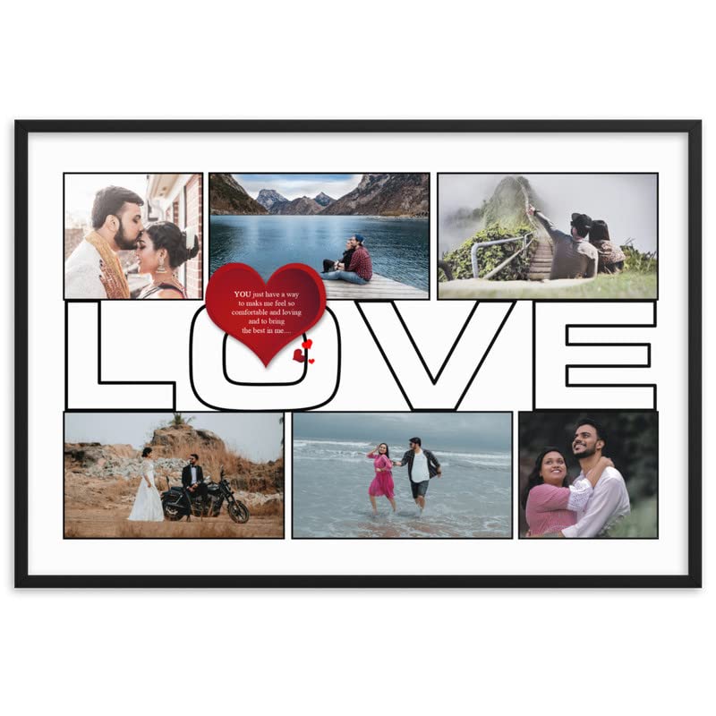 One Pinch Personalized Photo Collage Frame, Anniversary Photo Collage Gift, Wedding Gift, Gift For Friend, Birthday Gift, Valentine's day Gift(10x15)
