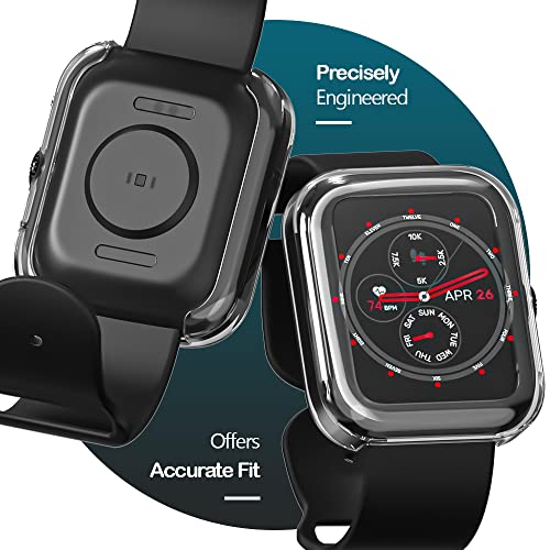 Image of Sounce Watch Case Compatible for Boat Wave Style Tempered Glass Screen Protector,HD Clear Touch Sensitive Ultra Thin TPU Protective Cover - (Transparent)