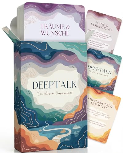Deeptalk - Paar Spiele für Paare zu zweit Fragen für Paare Deep Talk Spiel Partner Geschenke Valentinstag Jahrestag Geschenk für Ihn & Sie Date Night Kartenspiel Pärchen Fragespiel Paarspiele