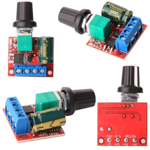 Image of 3-Pack PWM DC Motor Speed Regulator Controllers for 3V 6V 12V 24V 35V Mini Style Speed Control - Ideal for Rduino Projects