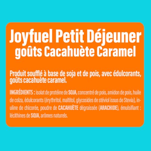 JOYFUEL Petit déjeuner- Boîte de 210g Cacahuètes Caramel- Un véritable concentré de gourmandise et de protéine-Faible en sucre-Lot de 4 – vue 5
