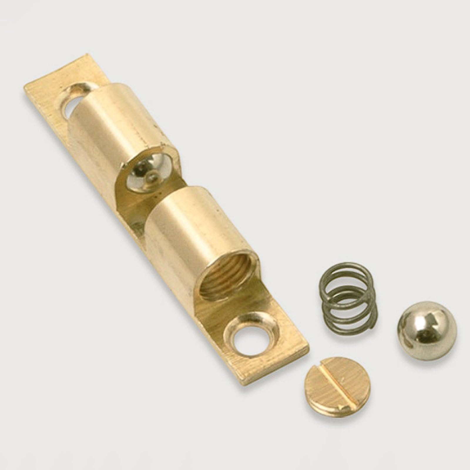 9 Stk. Kugelschnäpper aus Kupfer, Kugeldruckriegel für Schränke, Rollenriegel für Möbeltüren, vernickelt(70mm)