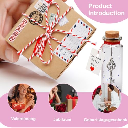 BCHKO Wunschflasche süßes Geschenk für Sie und Ihn romantisches Geschenk für Frau und Ehemann Neujahrsgeschenk Geschenk für Ihn Geschenk für Frauen Geschenk für Sie und Ihn