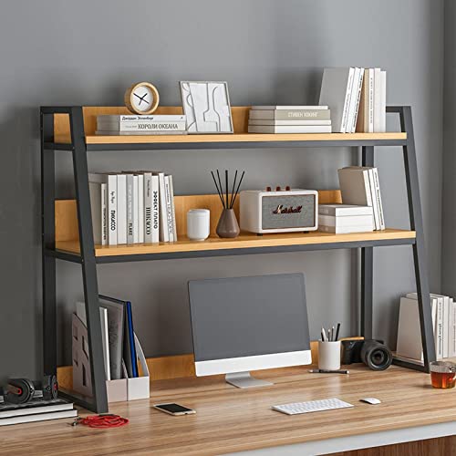 Genérico Estante de Escritorio, estantería Industrial de 2 Niveles con Escalera, Organizador de estantería de Escritorio, estantería de Escritorio para Escritorio de computadora, Estante de exhibició