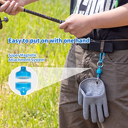 ARCLIBER Fishing Glove for Men with Magnet Release, Puncture Resistant Fish Glove for Handling, Catching, Cleaning, Anti-Slip Textured Grip Palm by ARCLIBER - Image 6