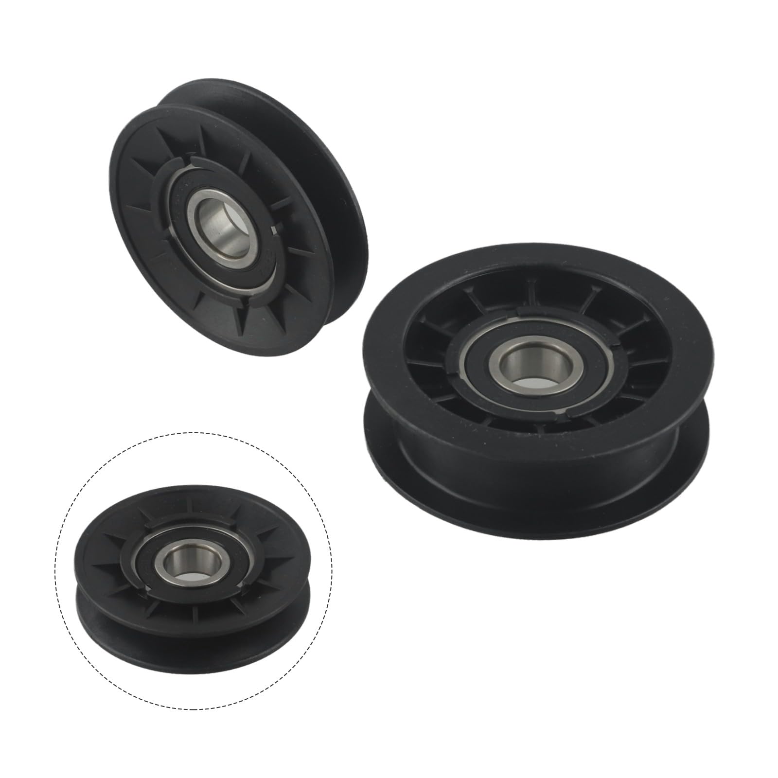Kit poulie de renvoi et courroie d'entraînement, compatible avec les tracteurs de pelouse John Deere L100 L110 L120 L130 série LA et série D, remplacement pour GX20006 GX20286 GX20287