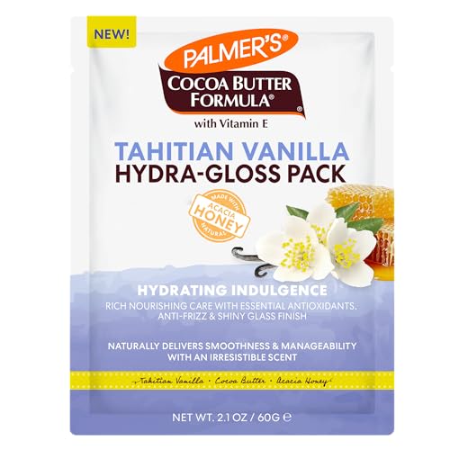 Palmers Cocoa Butter Formula Tahitian Vanilla Hydra-Gloss Pack (2.1 Fl Oz) Nourishing Conditioner Treatment with Vitamin E & Acacia Honey for Shine Smoothness & Frizz Control All Hair Types